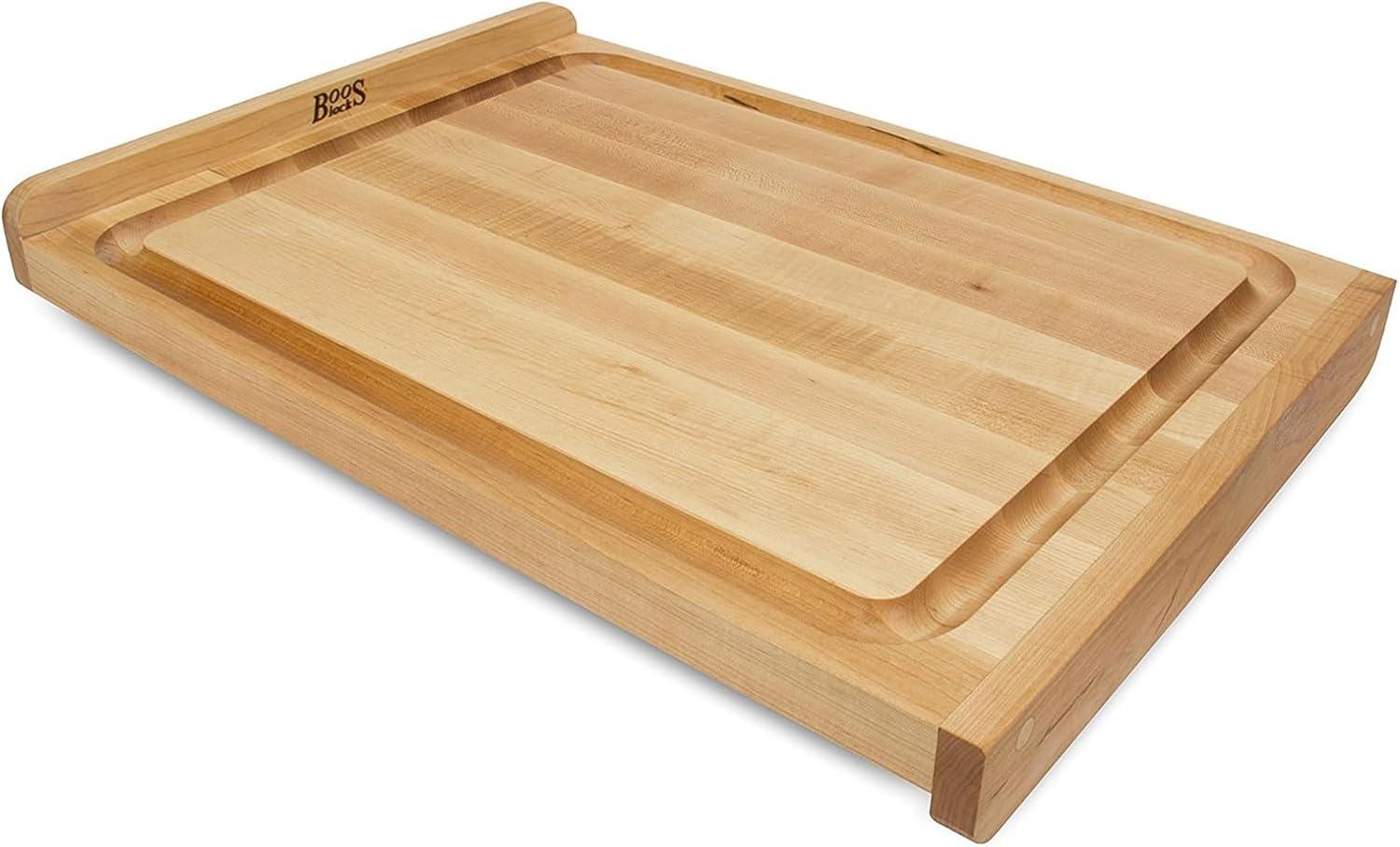 John Boos Countertop Reversible Wood Cutting Board w/ Juice Groove, Maple