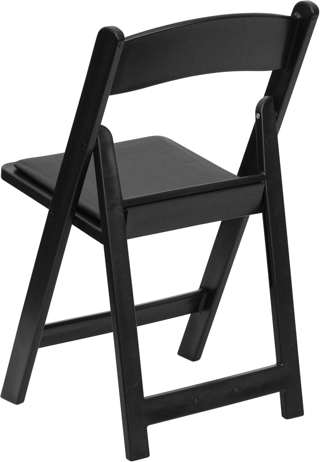 Flash Furniture Hercules Series Folding Chairs for Weddings and Formal Events, Set of 4, Black