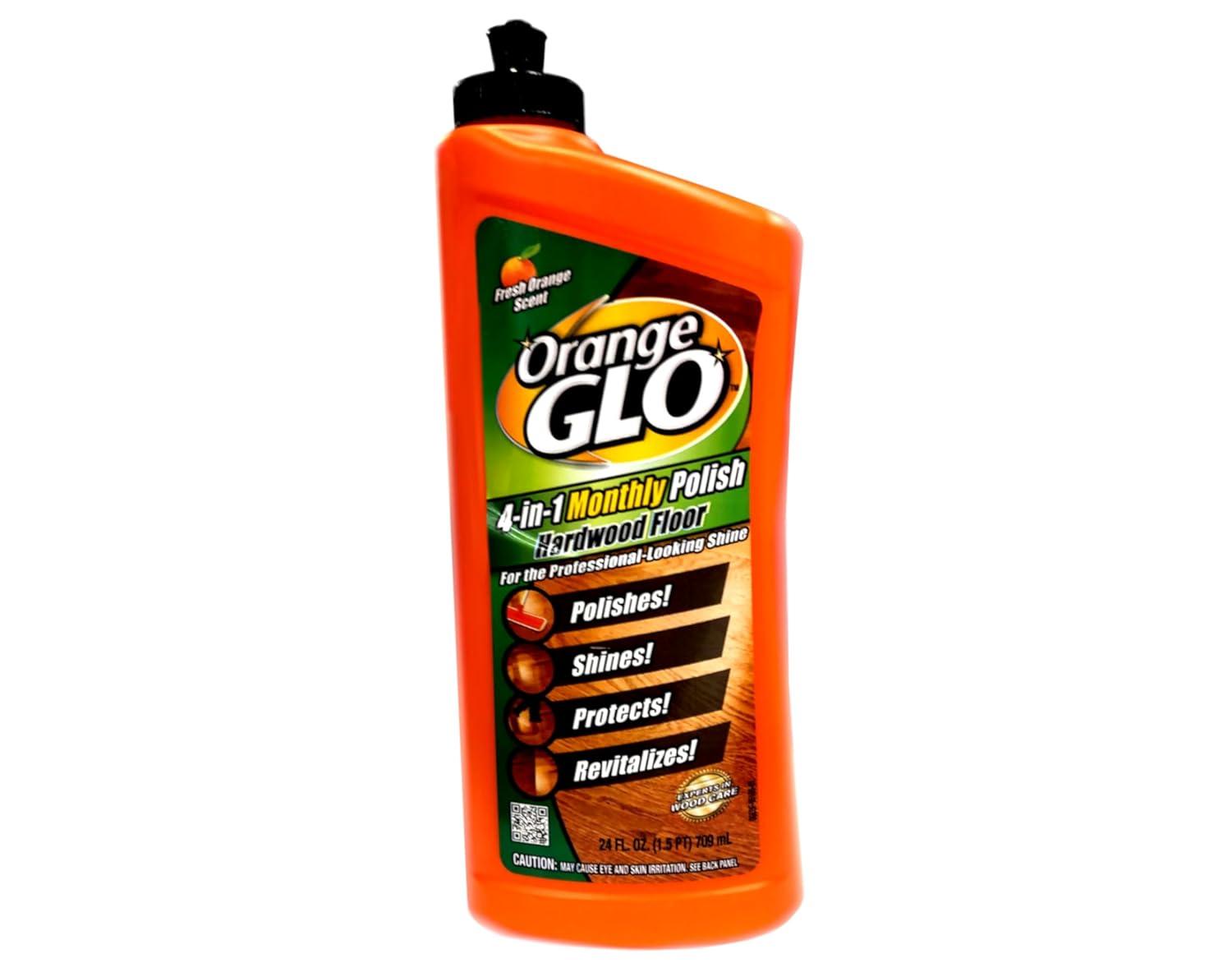 Pack of 2 Orange Glo Fresh Orange Scent 4-in-1 Monthly Polish Hardwood Floor, 24 fl oz