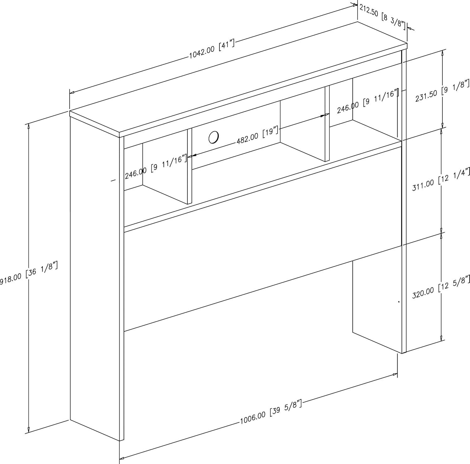 Summertime Twin Bookcase Headboard