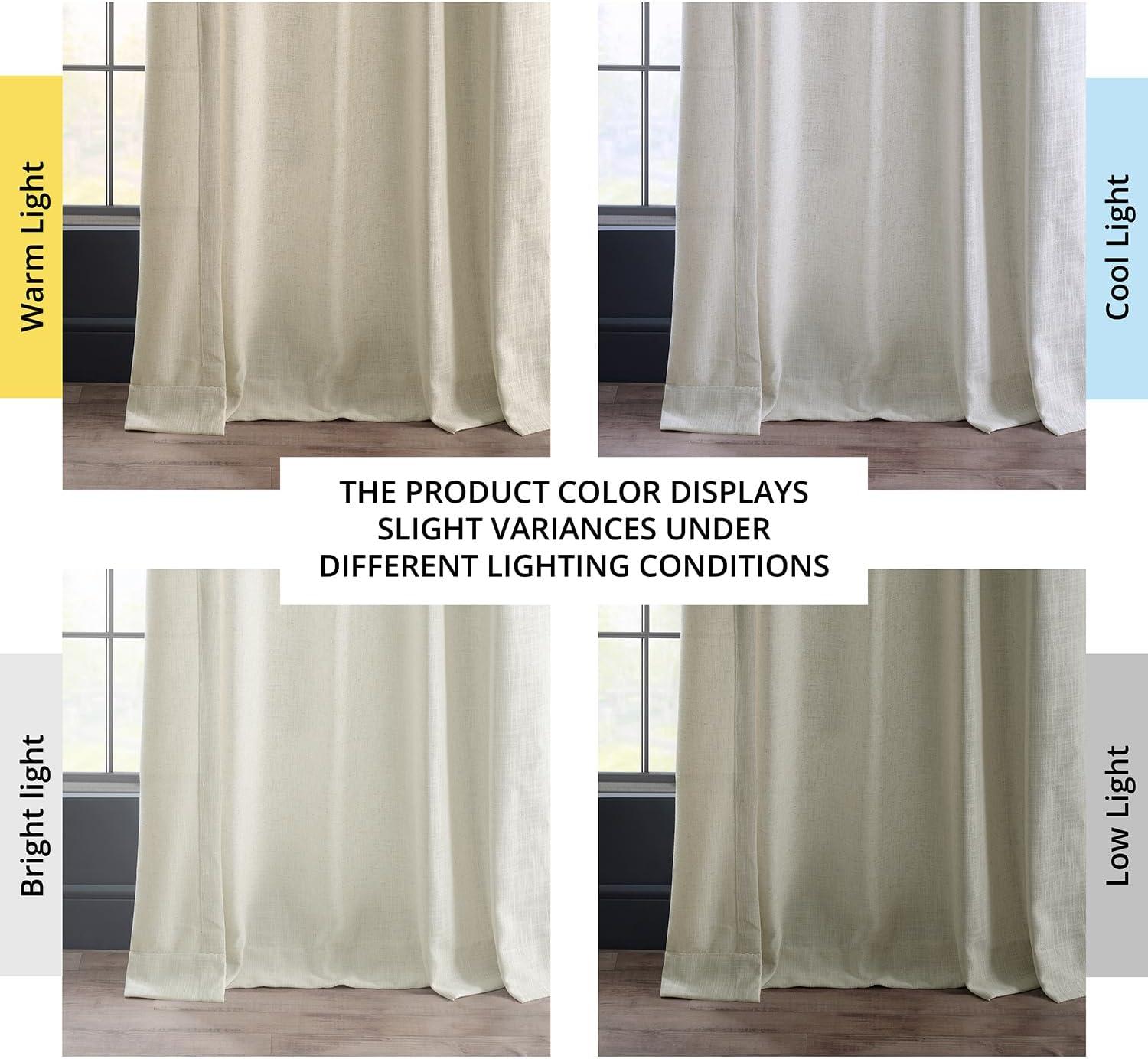 Barley Heavy Faux Linen Curtain (1 Panel), Barley, 50W X 84L