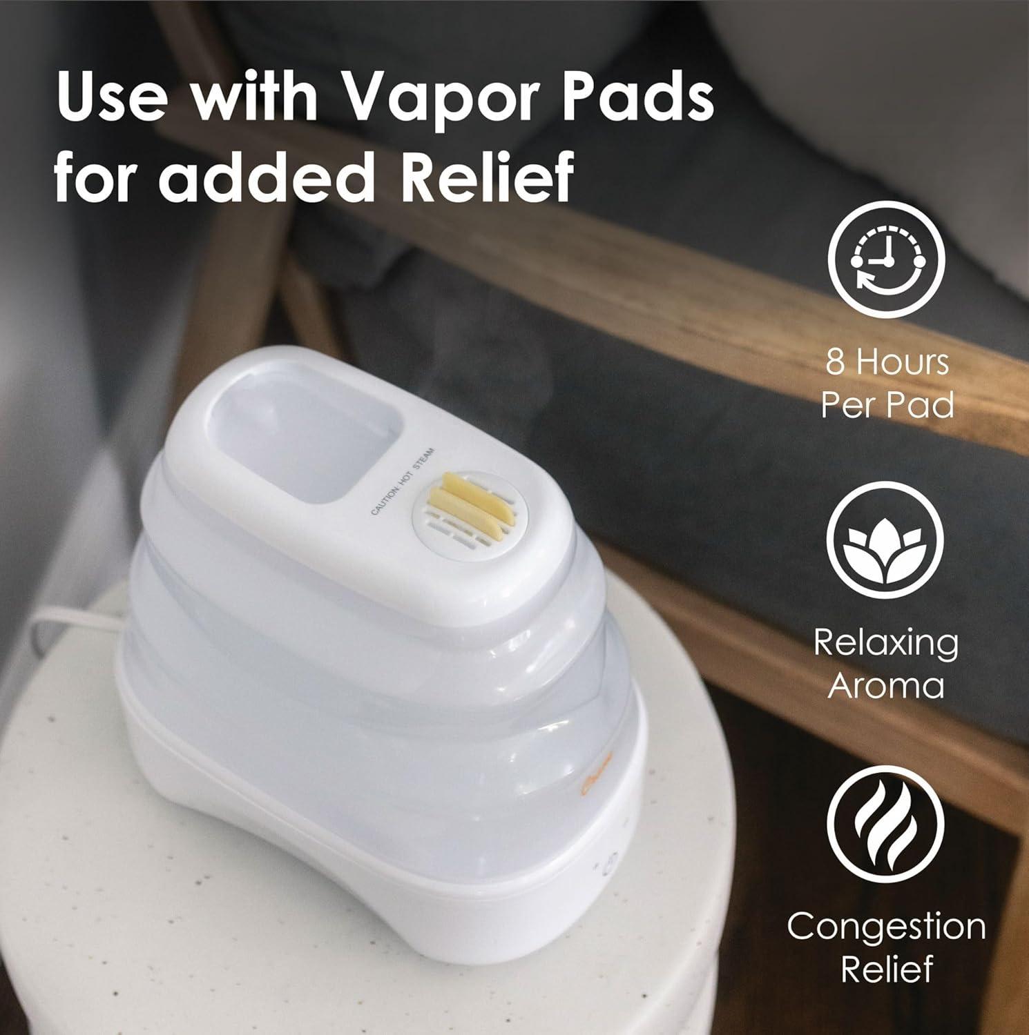 Crane USA 1 Gal. Warm Mist Collapsible Humidifier, White, Top Fill, for Medium Rooms Up to 500 sq. ft.