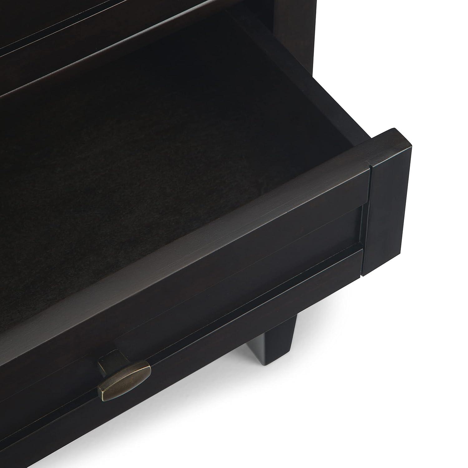 Simpli Home Warm Shaker 24"W Solid Wood Bedside Table with Two Drawers