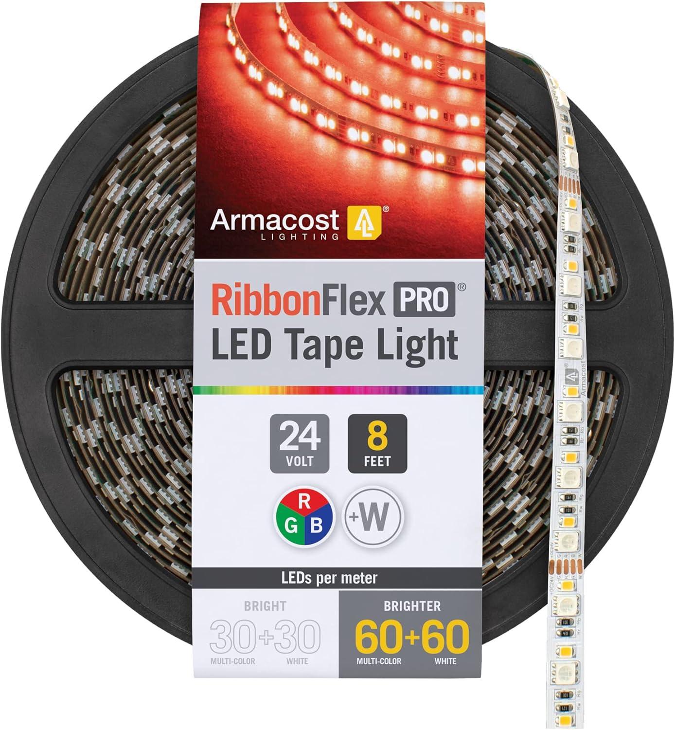 RibbonFlex Pro 24V RGB+W LED Tape Light, 8 Feet