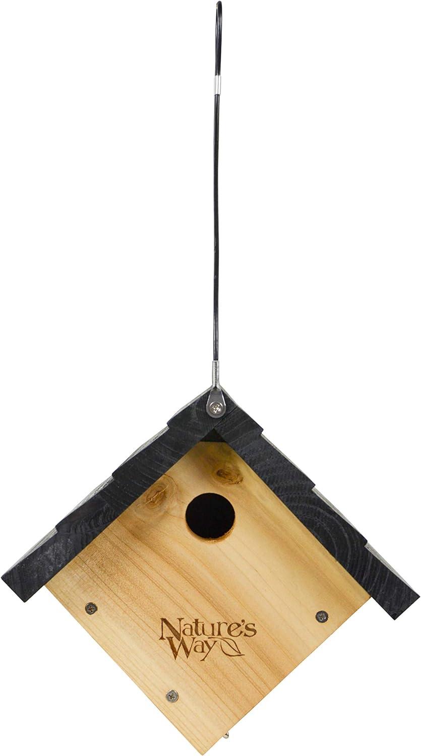 Nature's Way Bird Products CWH1 Cedar Wren House, 8" x 8.875" x 8.125", standard, Brown