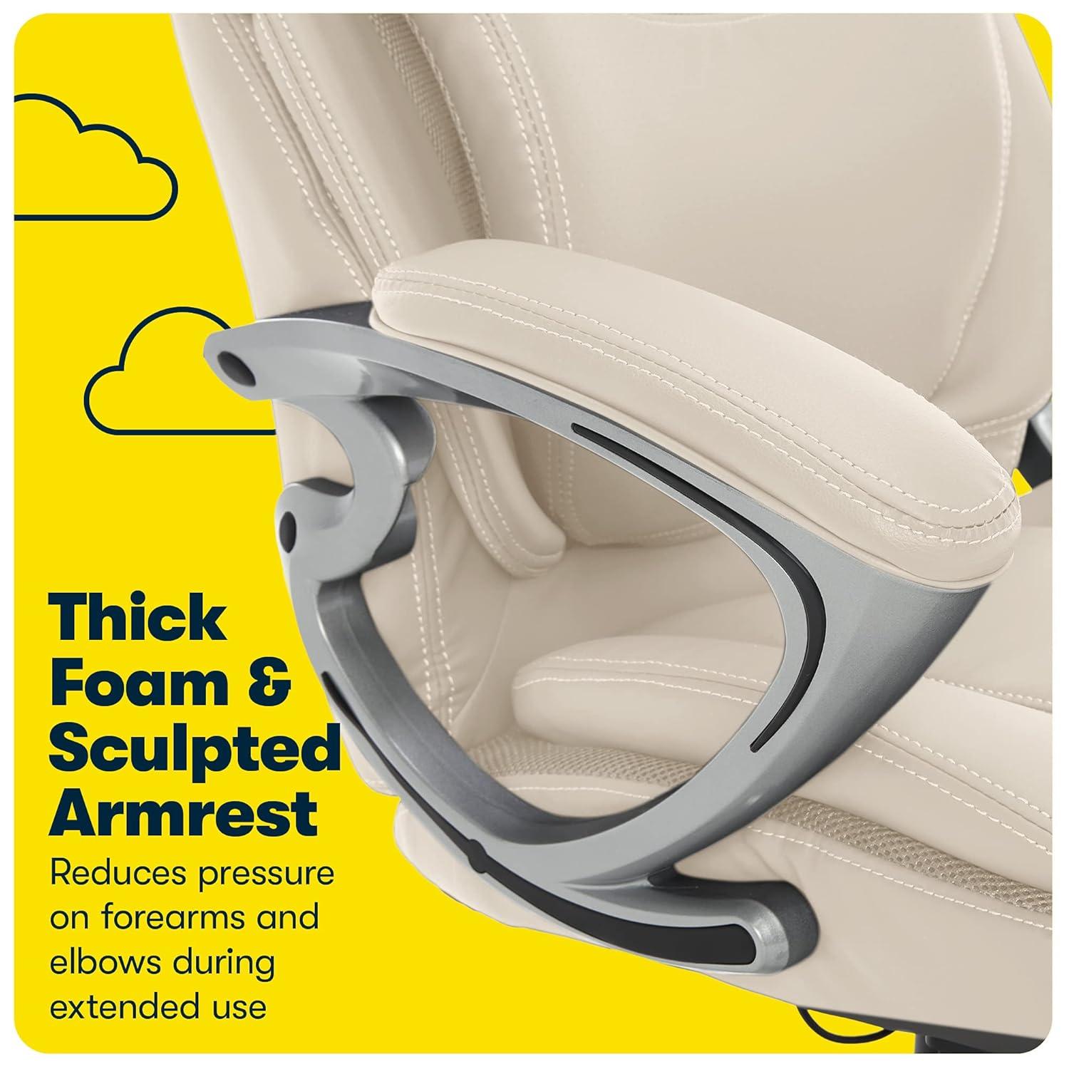 Serta Bryce Executive Office Chair with Patented AIR Lumbar Technology and Layered Body Pillows