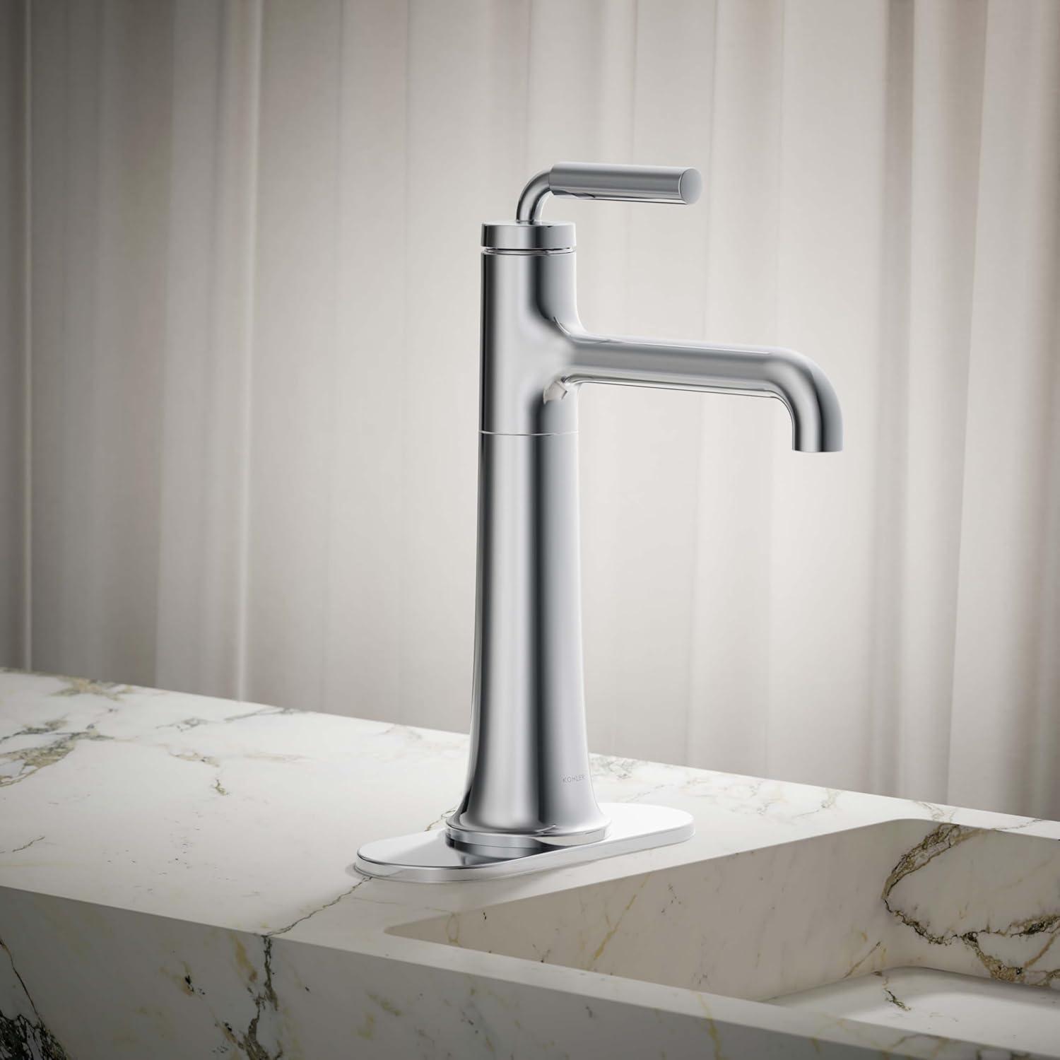 Tone Tall Single-Handle Bathroom Sink Faucet with Clicker Drain and Tailpiece, 1.2 GPM