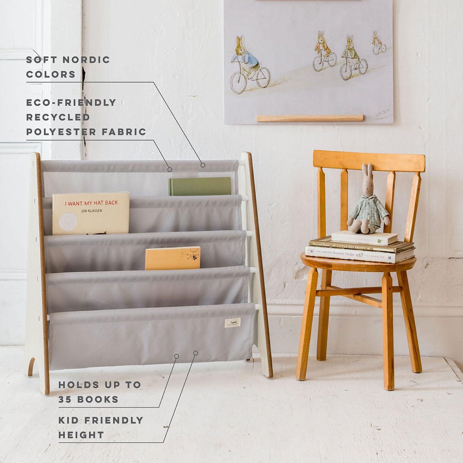3 Sprouts URKS 3 Sprouts - Book Shelf - Kids Book Rack Organizer  - Baby Room Bookcase