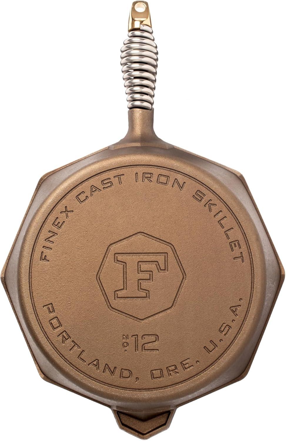 FINEX Cast Iron Skillet, Modern Heirloom, Handcrafted in the USA, Pre-seasoned with Organic Flaxseed Oil