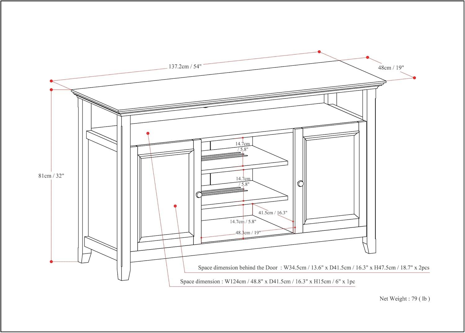 Simpli Home Amherst TV Media Stand