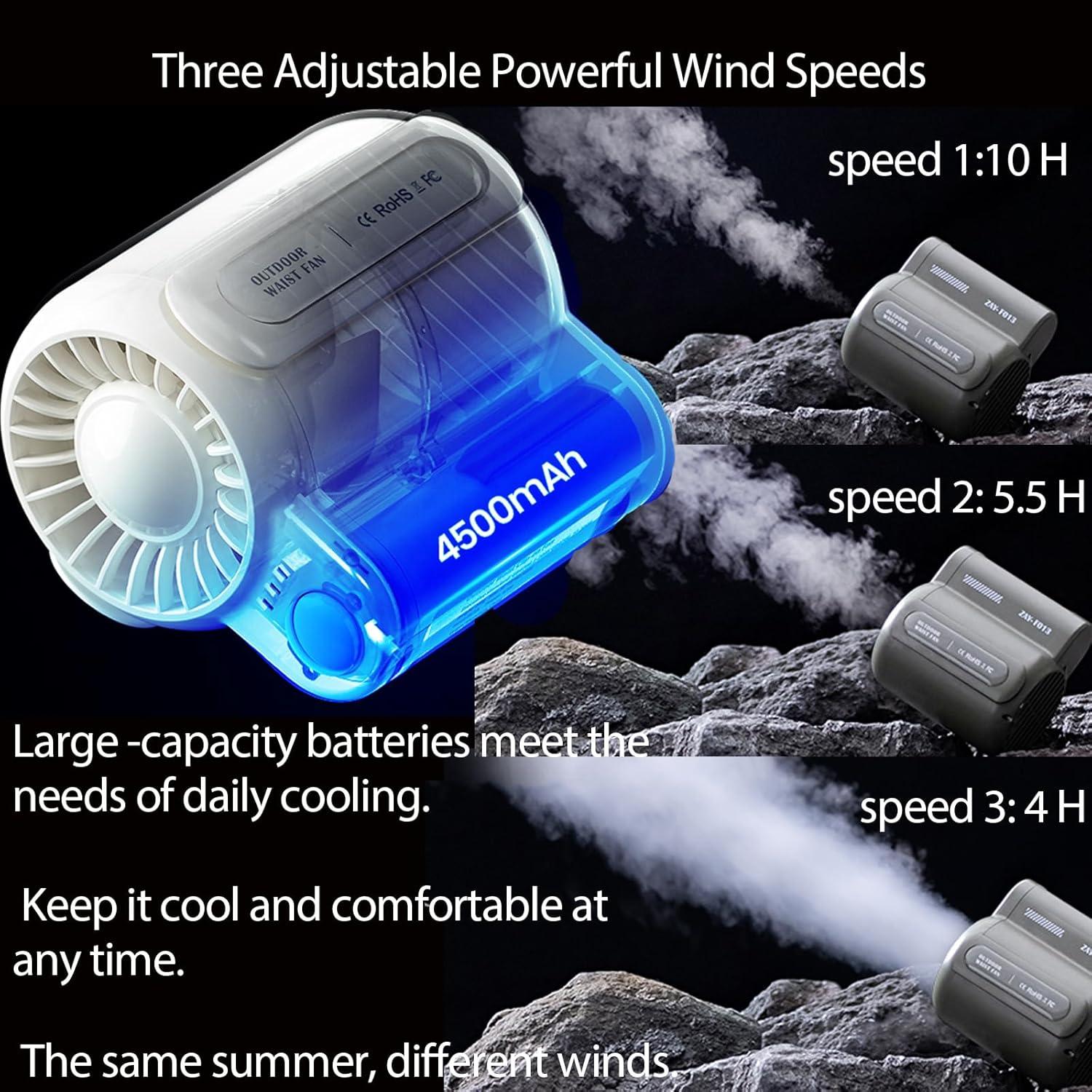 Portable Fan Portable Mini Handheld Fan with USB Rechargeable Battery, Compact Design for Travel, Office, Outdoor Use B