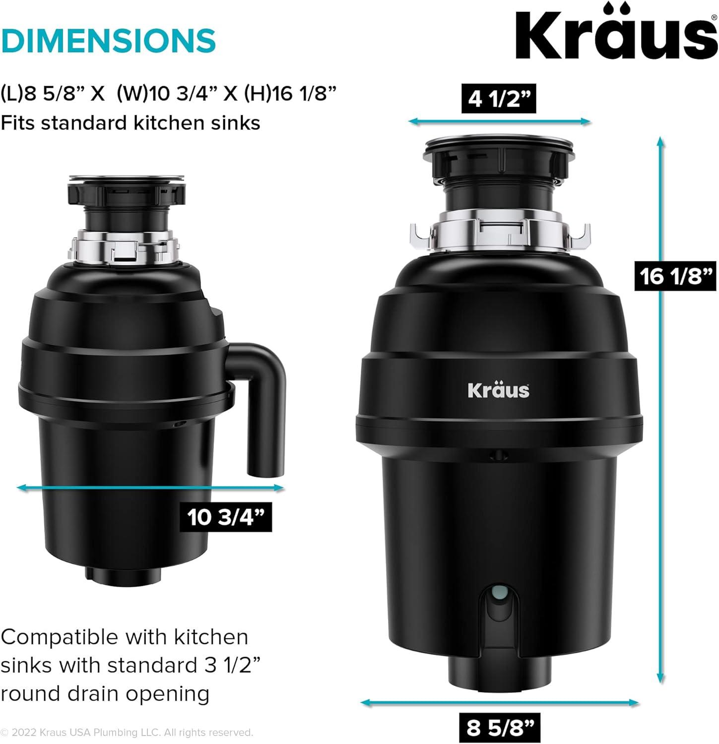 KRAUS Standard PRO™ Gauge Undermount Kitchen Sink with WasteGuard™ Garbage Disposal