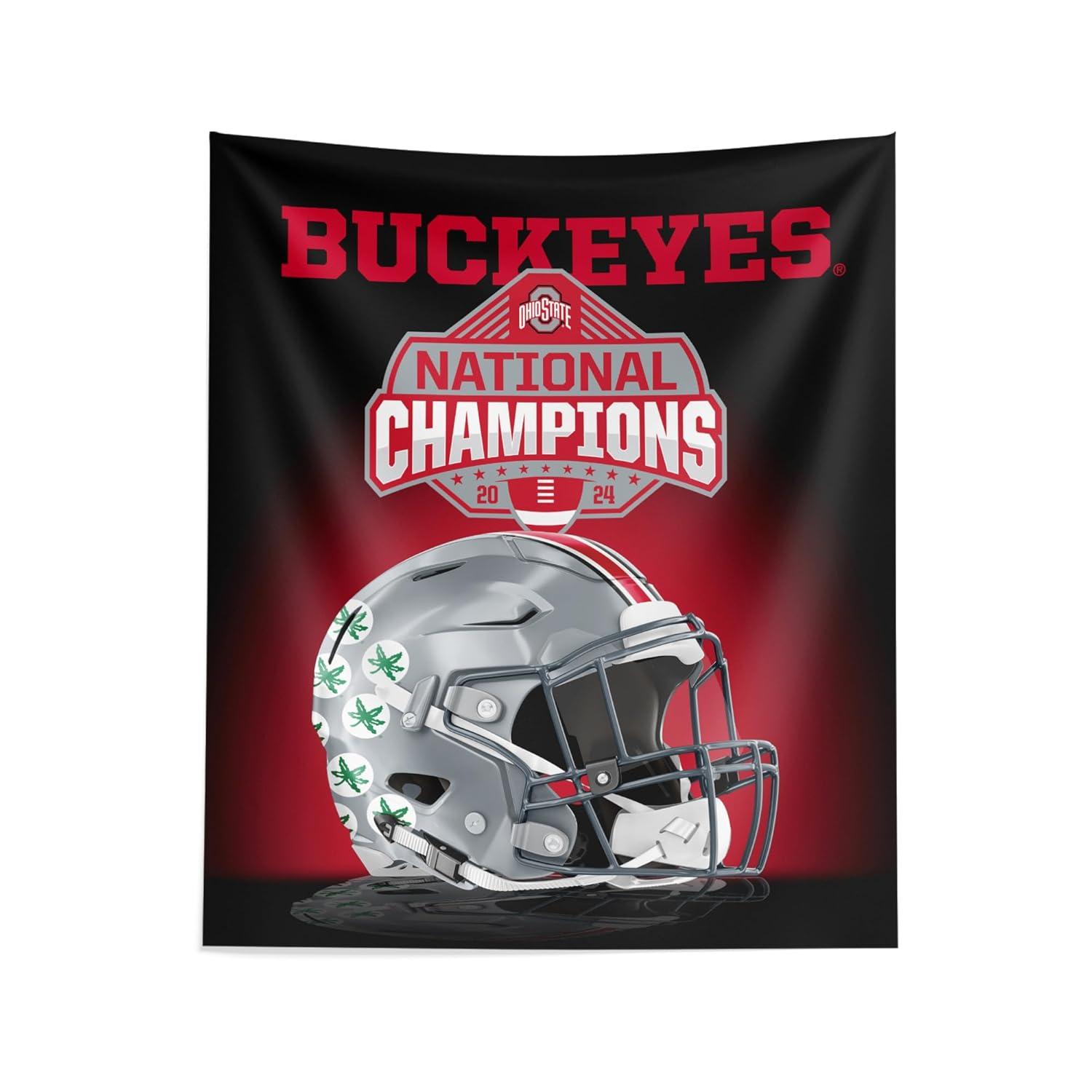 Northwest Ohio State Buckeyes NCAA 2024 FBC Champions Spotlight Wall Hanging 34X40 Inches