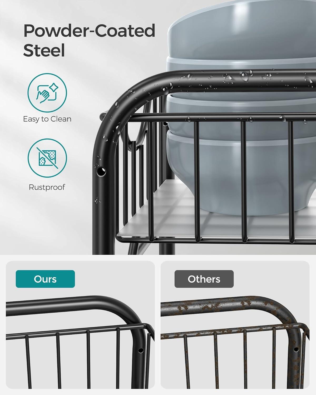 Factory Direct Wholesales NN 2-Tier Pull Out Cabinet Organizers, Under Sink Organizer, Bathroom Organizer And Storage, Sliding Basket Drawers, Stackable For Kitchen, Bathroom, Ink Black