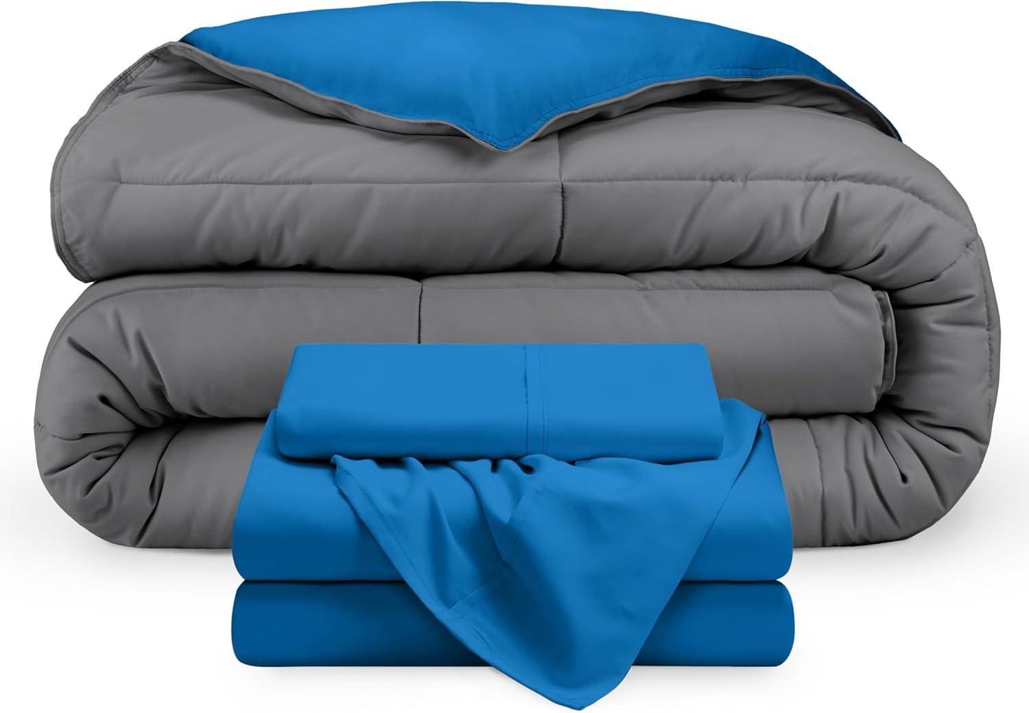 Bare Home 1800 Premium Microfiber Reversible Bed-In-A-Bag