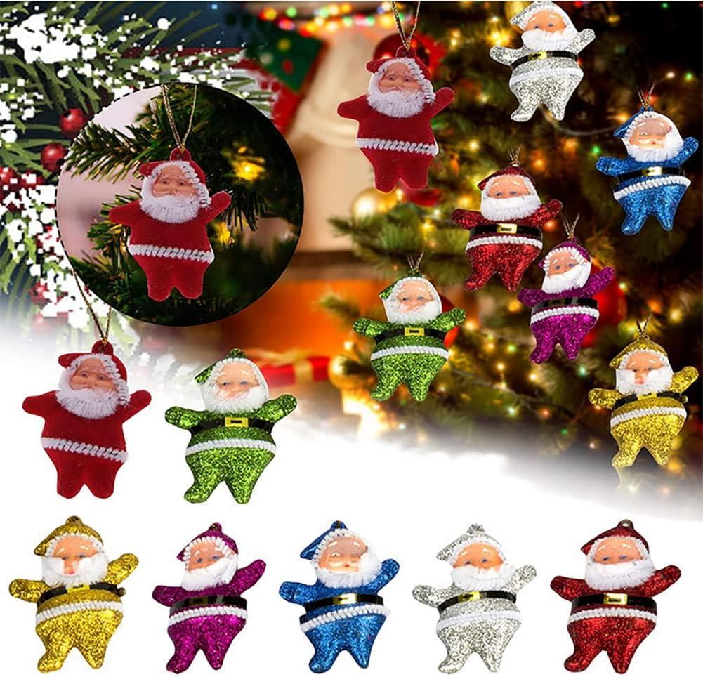 Clearance! 6Pcs Christmas Ornaments Gift, Cute Mini Santa Claus Style Christmas Tree Party Hanging Decorations for Christmas Home Decoration and Various Occasions