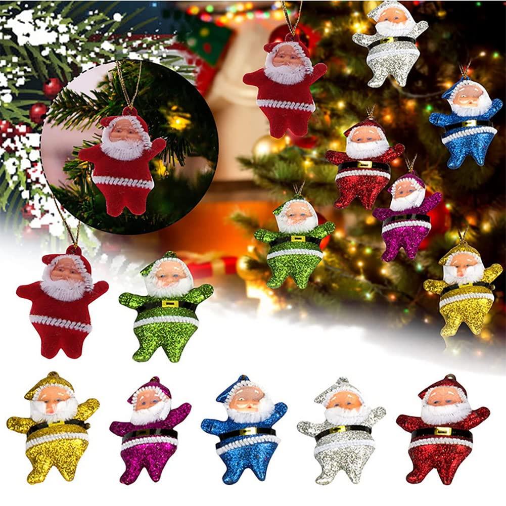 Clearance! 6Pcs Christmas Ornaments Gift, Cute Mini Santa Claus Style Christmas Tree Party Hanging Decorations for Christmas Home Decoration and Various Occasions