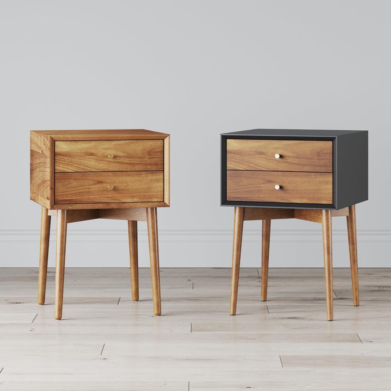 Nathan James Set of 2 Harper Nightstand Brown