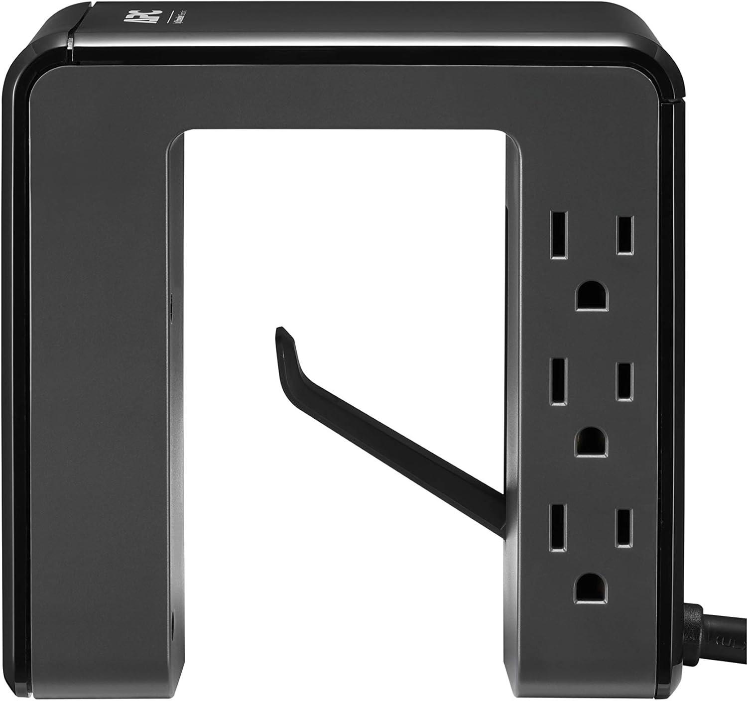 APC PE6U4 Essential SurgeArrest Desk-Mount Power Station with 6 Outlets and 4 USB Charging Ports (Black)