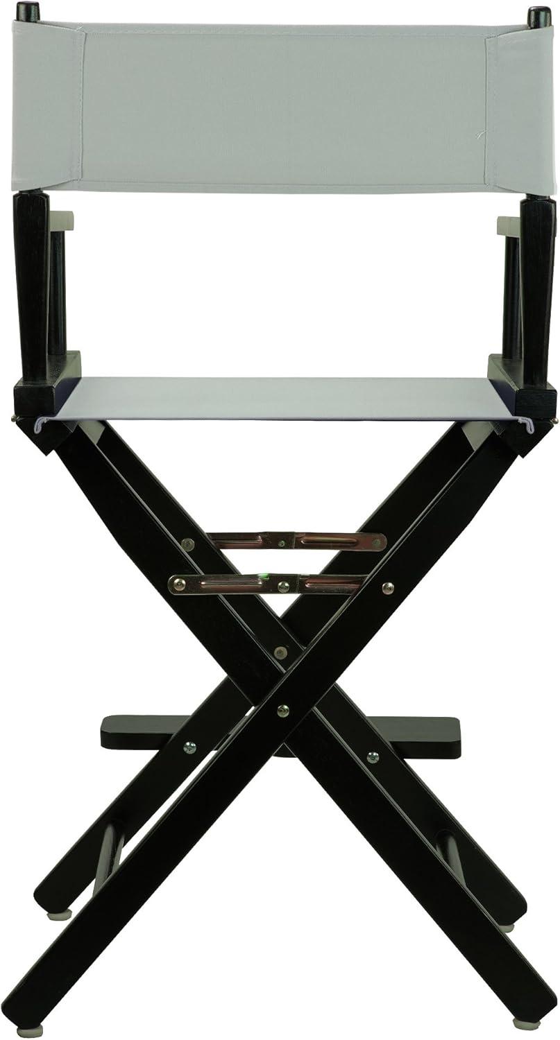 "24" Director's Chair Black Frame-Gray Canvas"