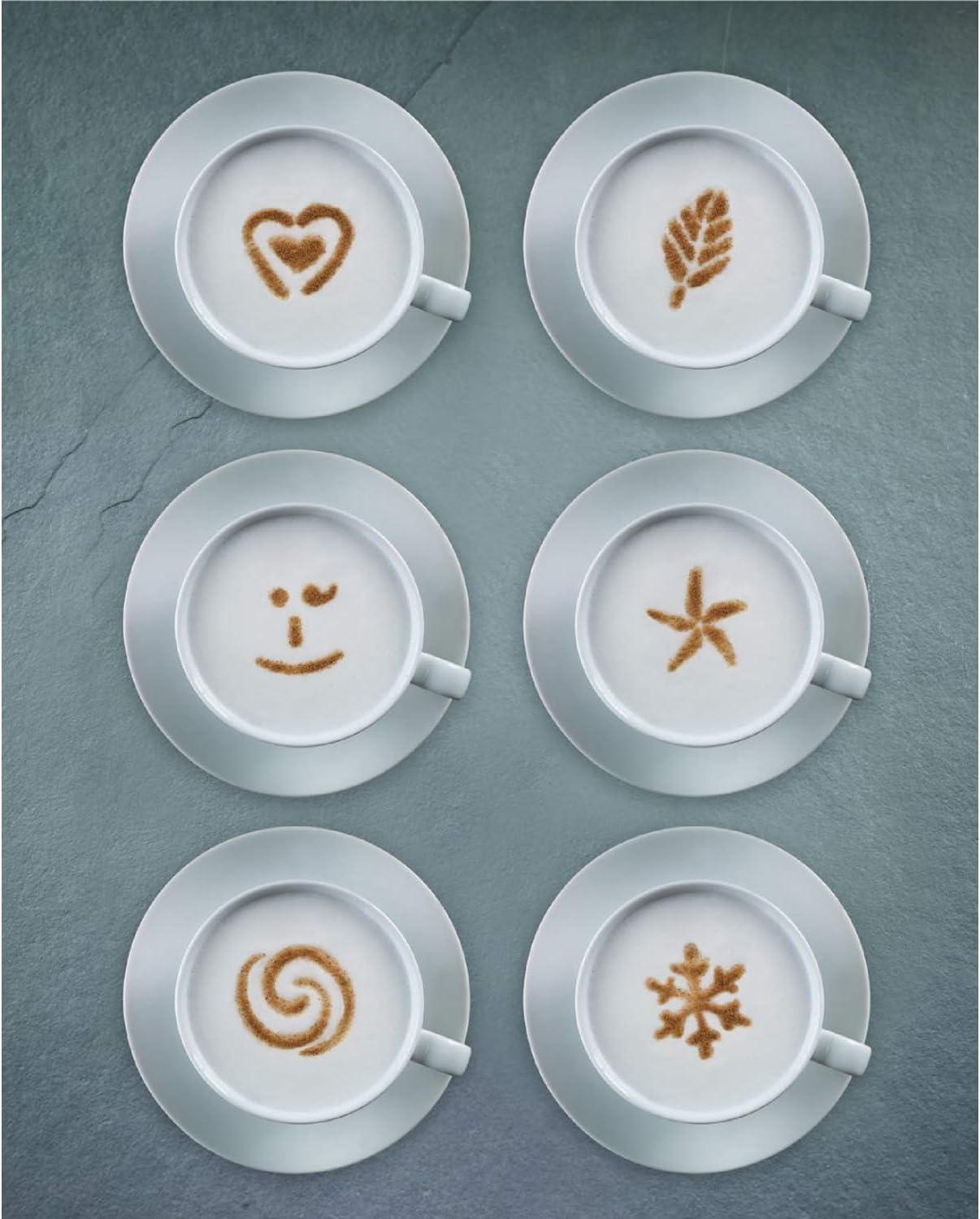 Aerolatte Cappuccino Stencil Set, For Latte Coffee Art, Set of 6 Stencils