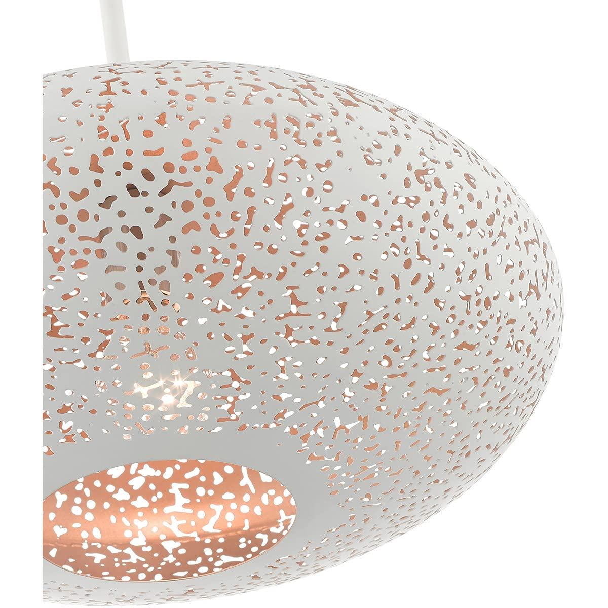 Livex Lighting Charlton 1 - Light Pendant in  White/Brushed Nickel