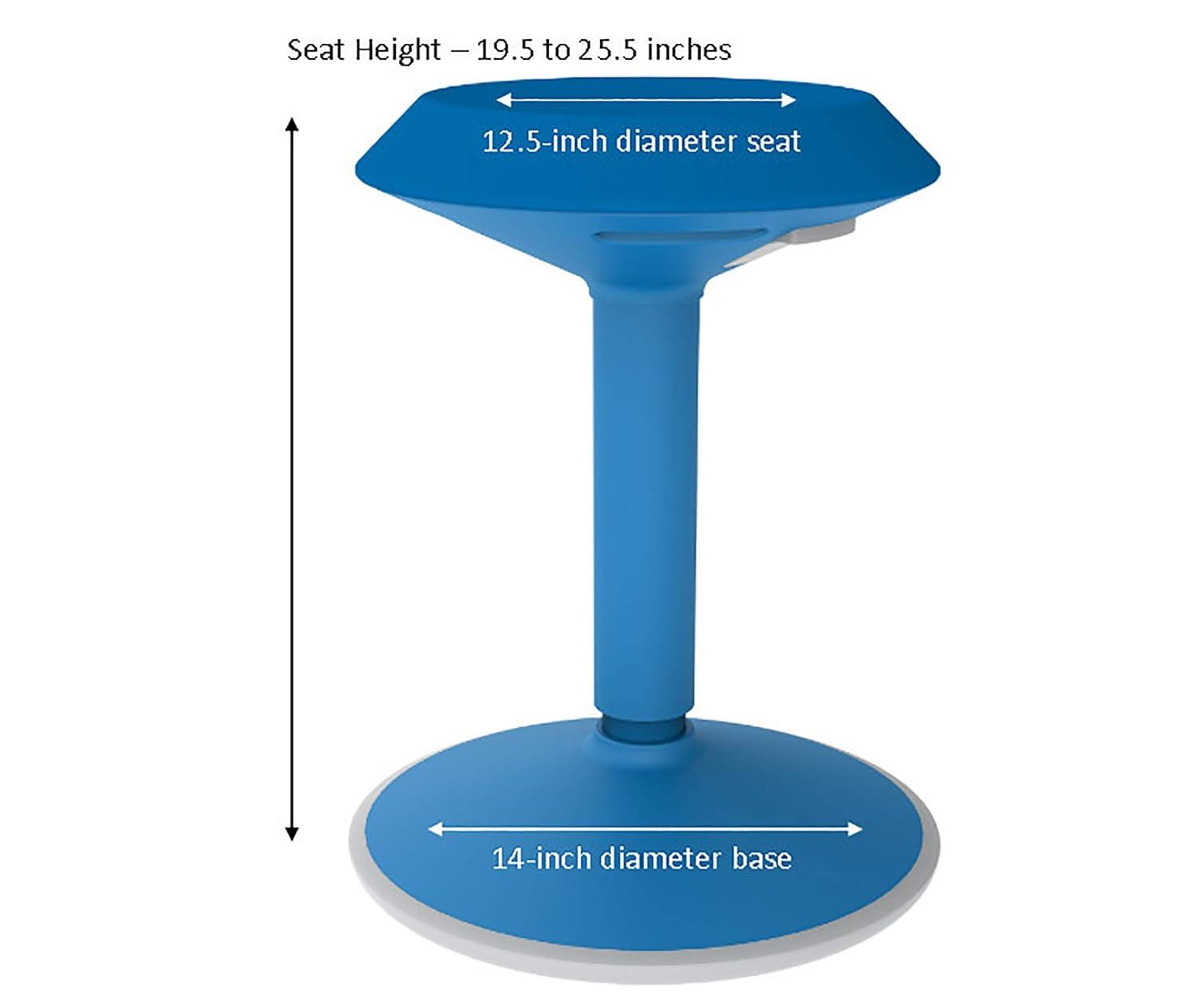 Learniture Height-Adjustable Classroom Backless Active Motion Stool with Padded Seat
