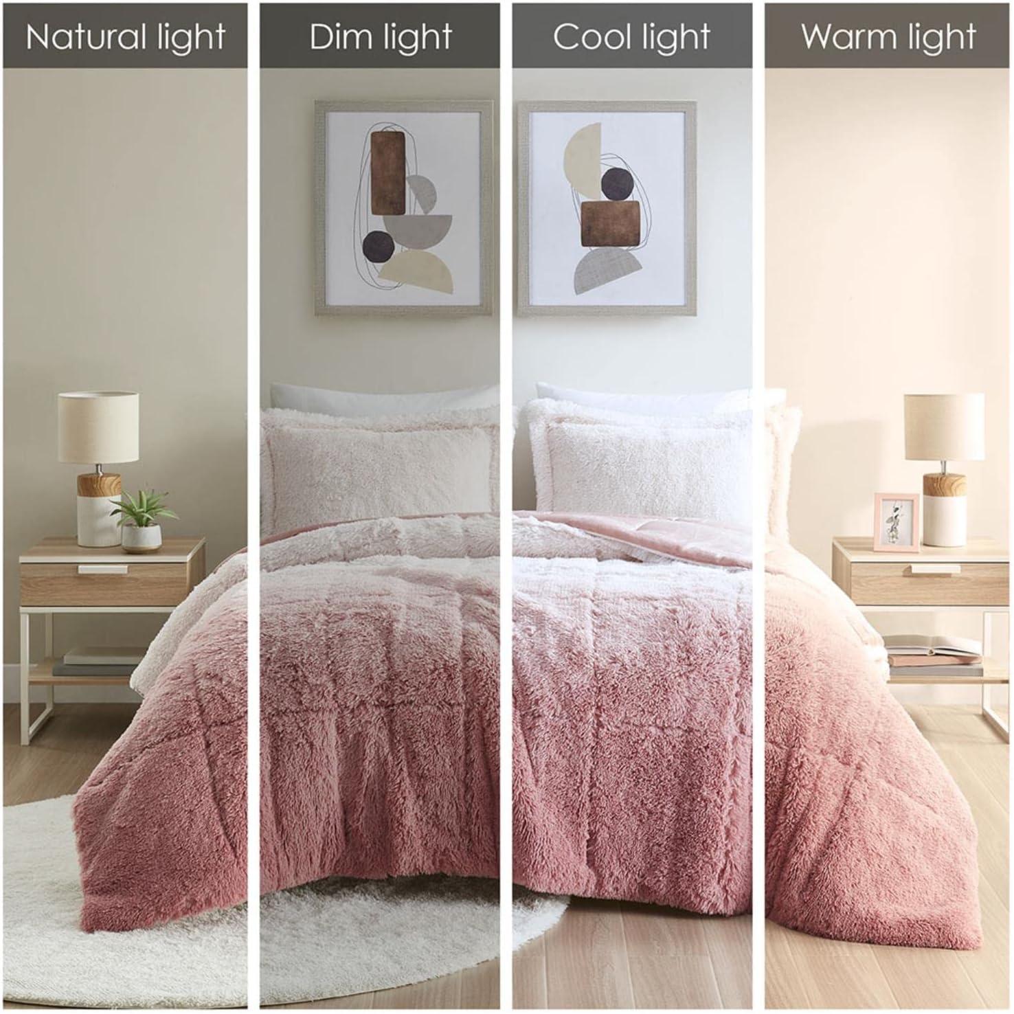 Malea Shaggy Faux Fur Comforter Mini Set