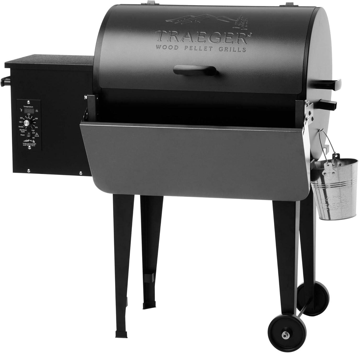 Traeger 20 Series Black Steel Folding Grill Front Shelf