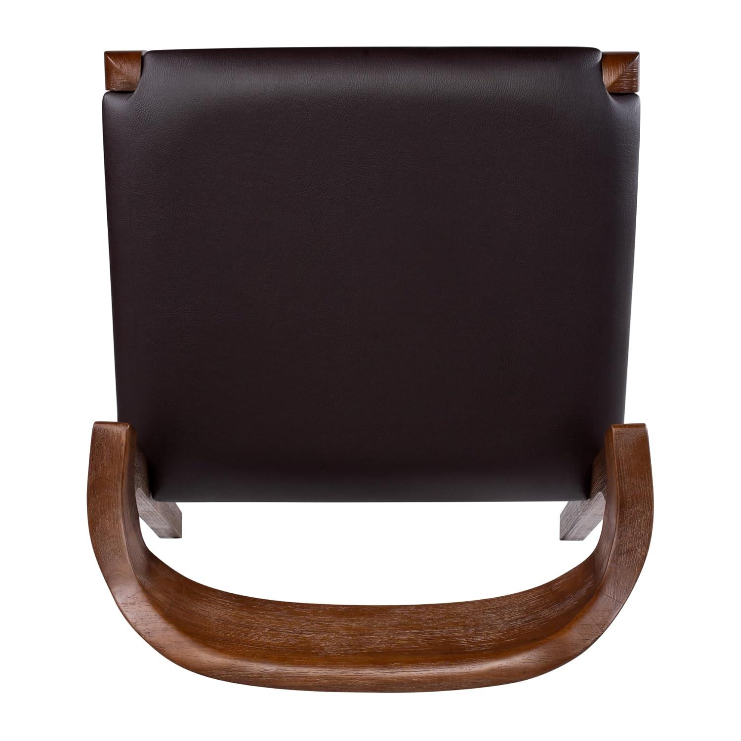 Rasmus Dining Chair Chestnut - Boraam: Acacia Wood, Faux Leather, Easy-to-Clean, 250lb Capacity