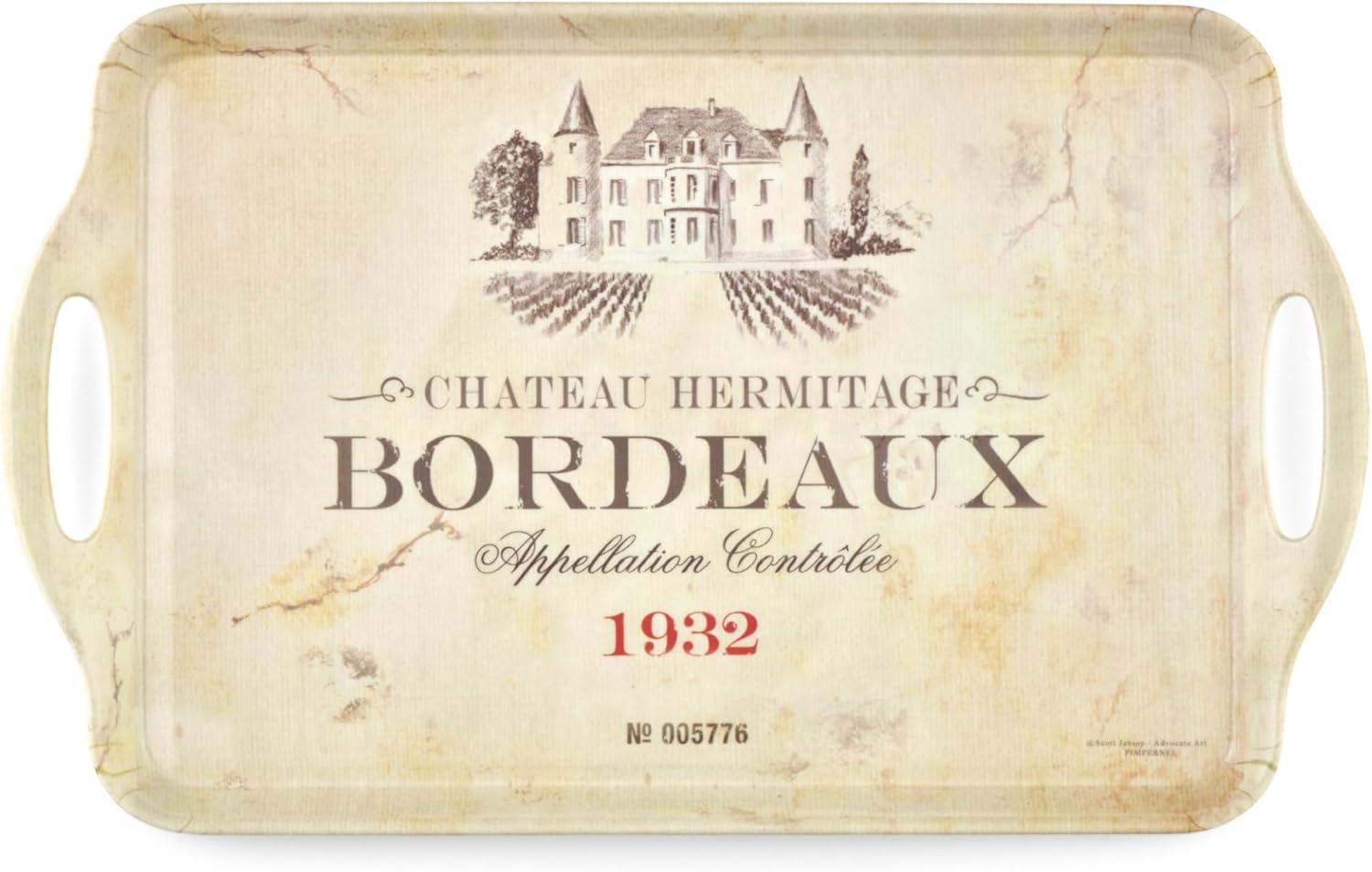 Pimpernel Pimpernel Vin De France Large Melamine Hndld Tray 18.9 X11.6"