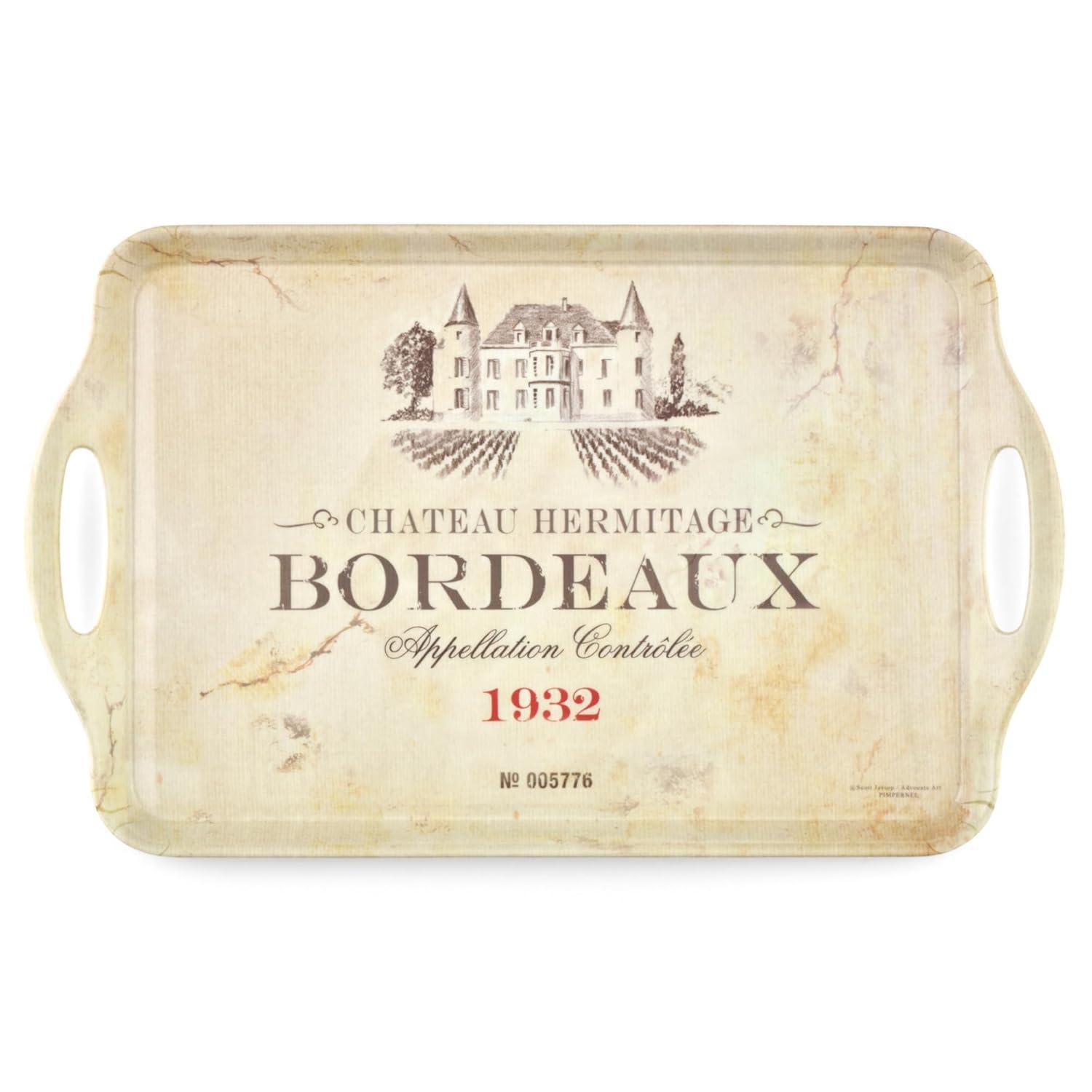 Pimpernel Pimpernel Vin De France Large Melamine Hndld Tray 18.9 X11.6"