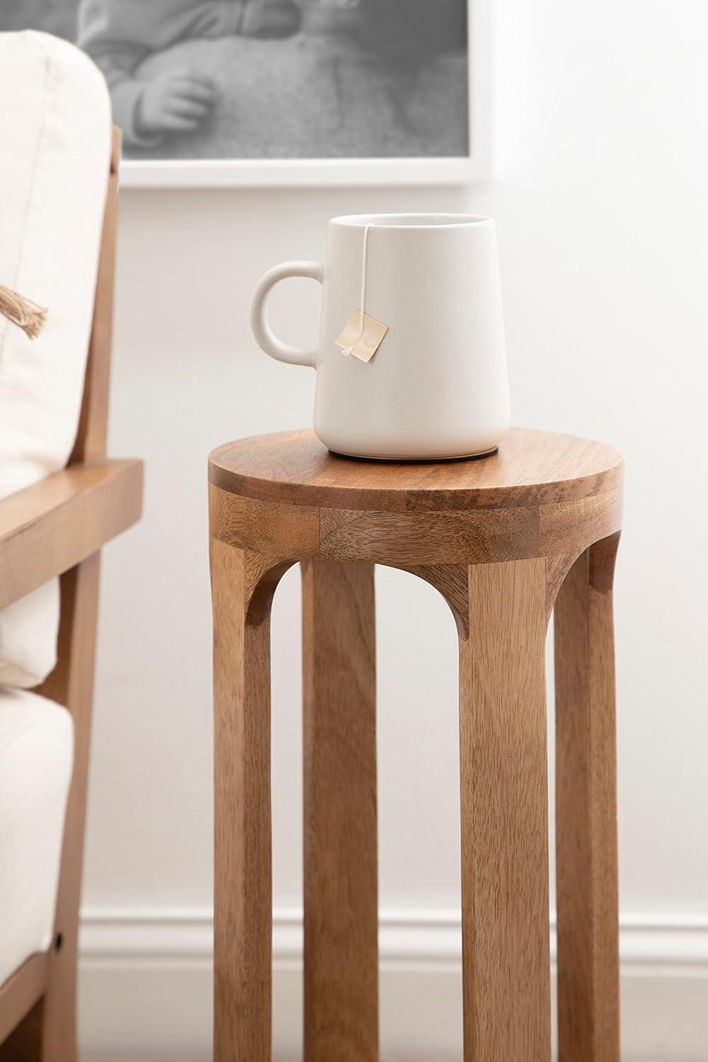 Kate and Laurel Dahl Round Wood Drink Table, 8x8x23, Natural