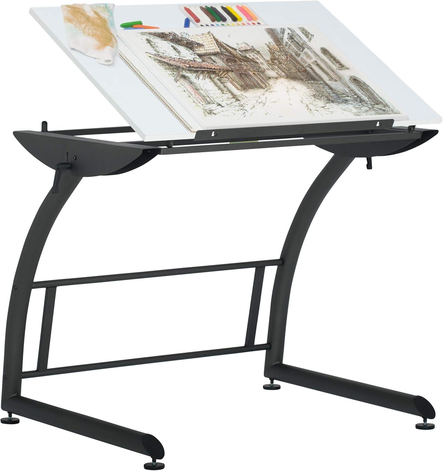 Coursey Adjustable Metal Base Drafting Table