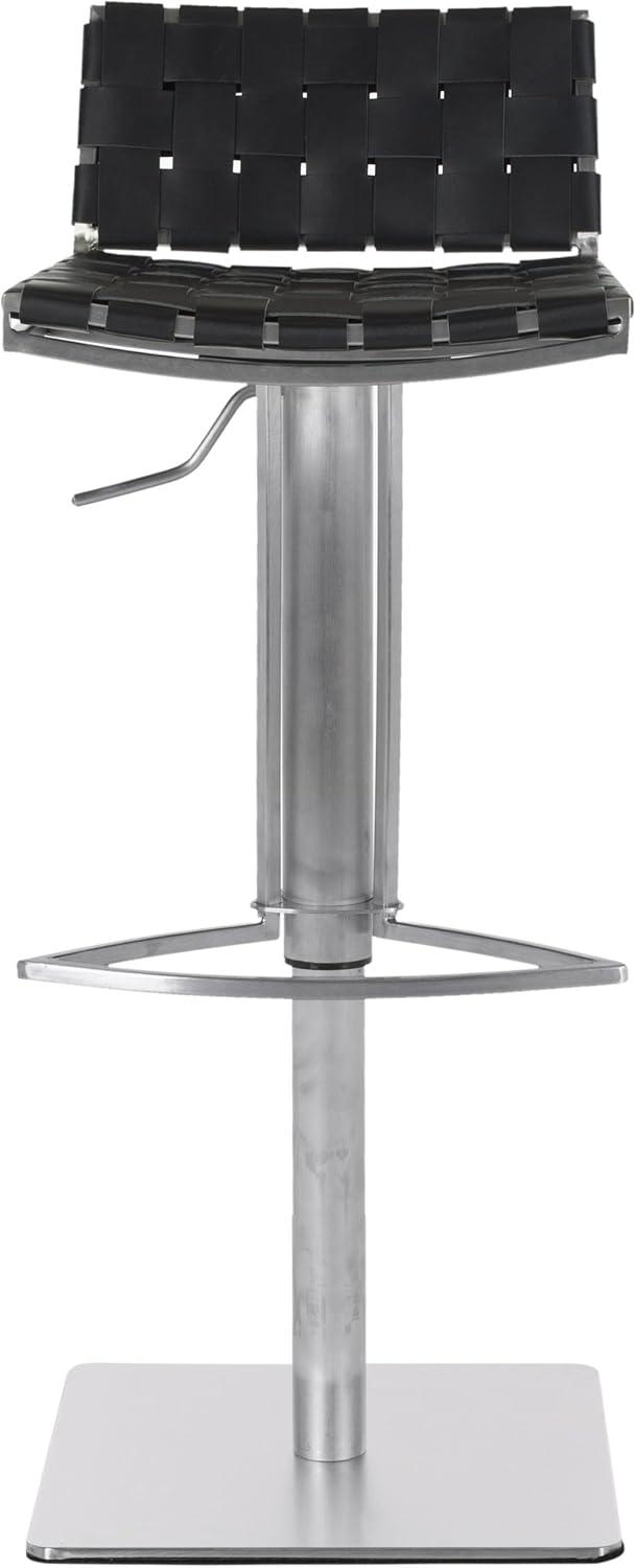 Mitchell Gas Lift Swivel Bar Stool - FOX3001 - Black - Safavieh Couture