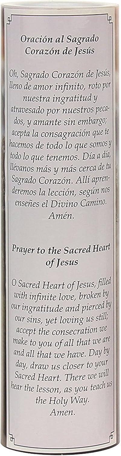 Divine Glow 8" Multi-Color LED Flameless Prayer Pillar Candle