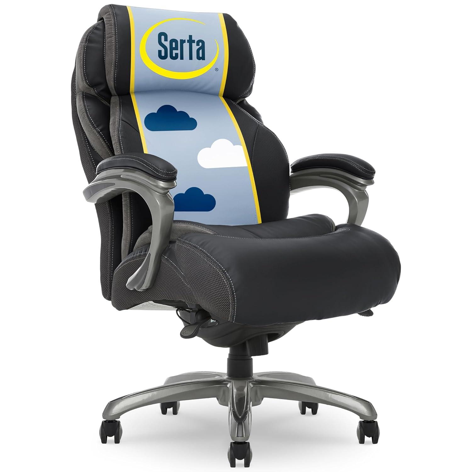 Serta Serta Jackson Big and Tall Executive Office Chair with AIR Technology and Smart Layers