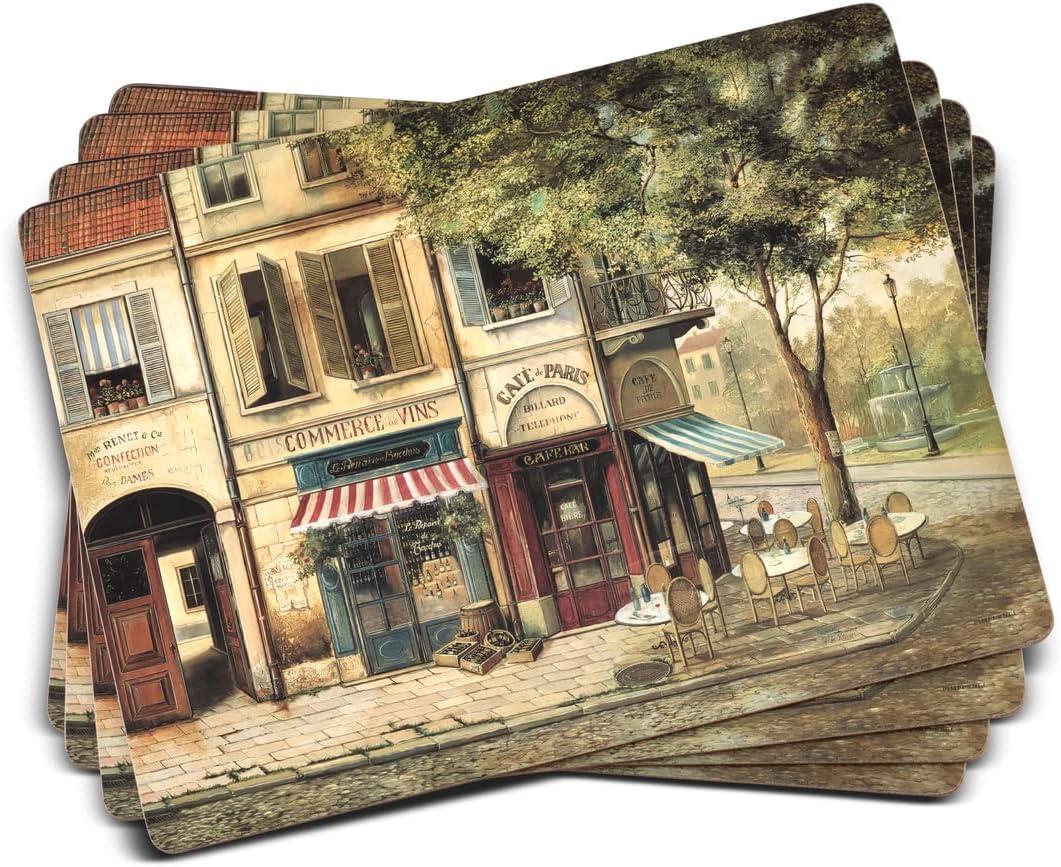 Pimpernel Parisian Scenes Placemats Set of 4 - 15.7 x 11.7 Inch