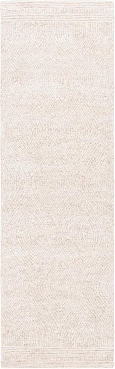 SAFAVIEH Abstract Caelestinus Ogee Wool Runner Rug, Ivory/Beige, 2'3" x 8'