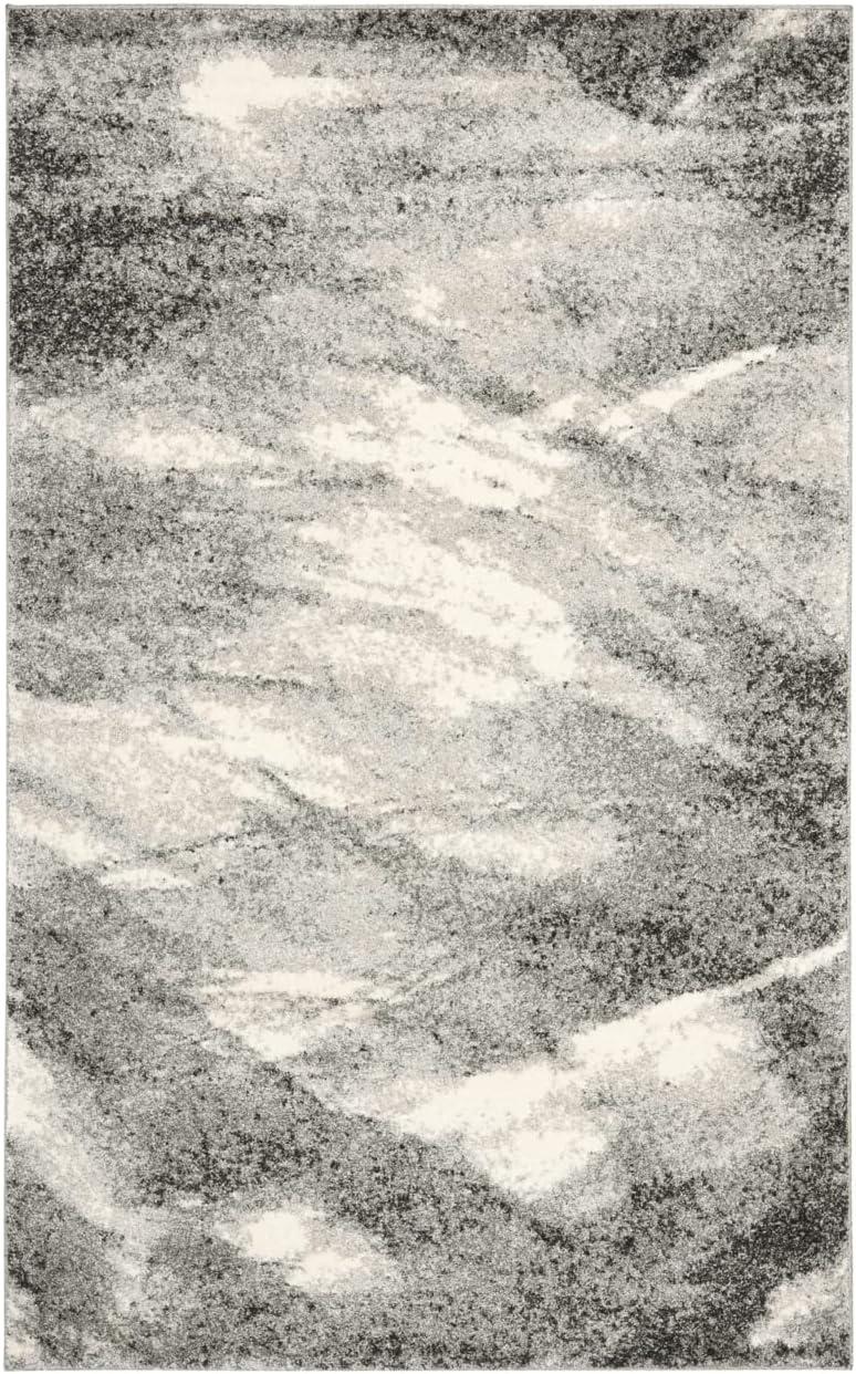 Retro RET2891 Power Loomed Indoor Area Rug - Grey/Ivory - 4'x6' - Safavieh.