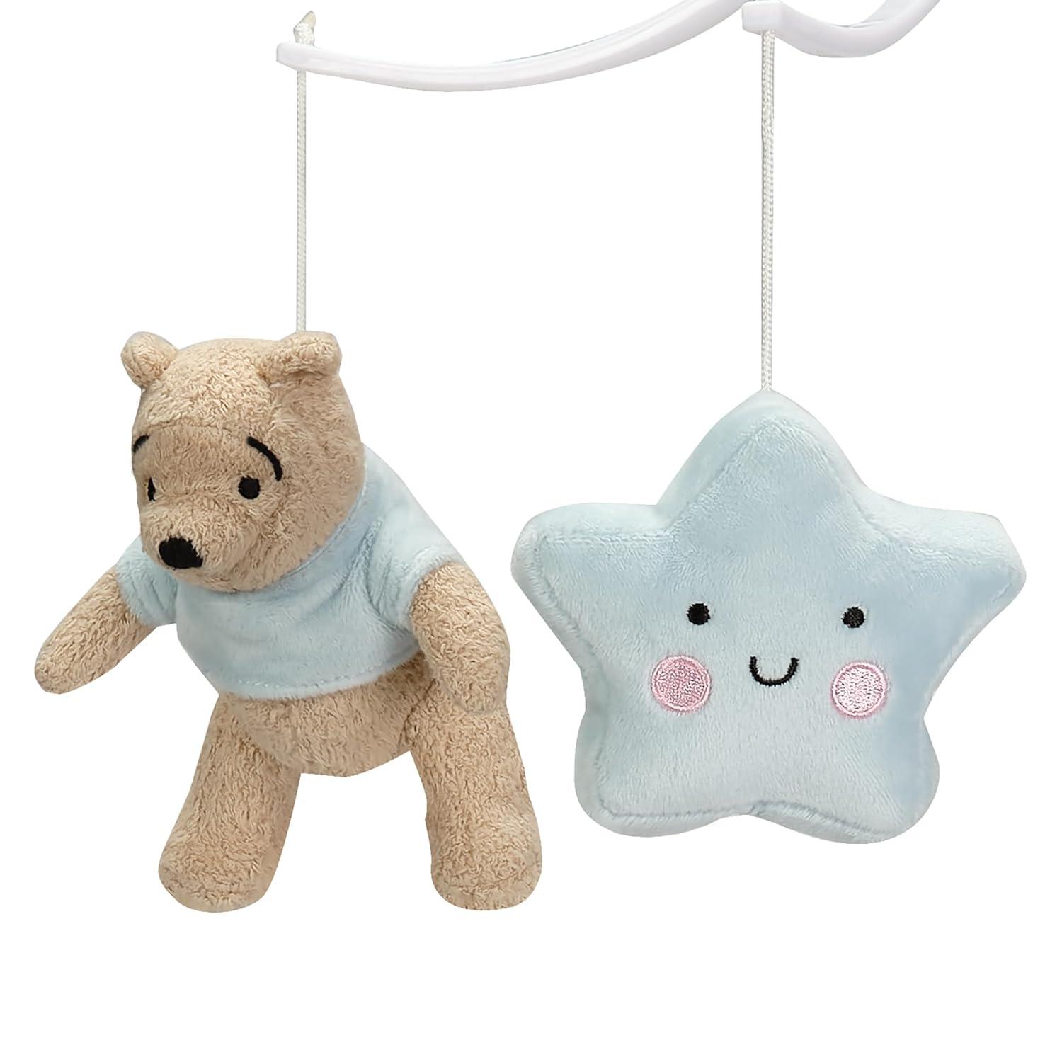 Bedtime Originals Starlight Pooh Musical Baby Crib Mobile - Blue, Animals