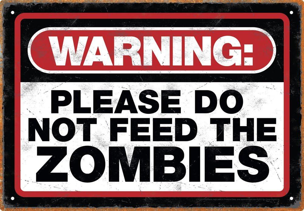 NMR Distribution Zombie Warning Tin Sign