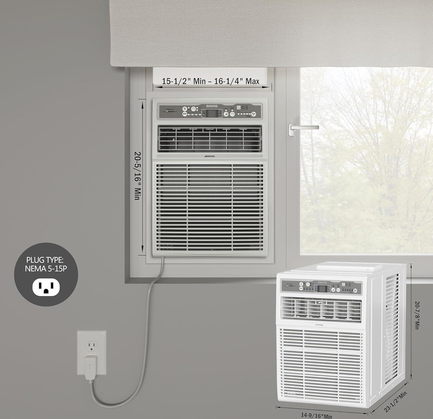 Durastar 10,000 BTU Casement Room Air Conditioner - Cool Only