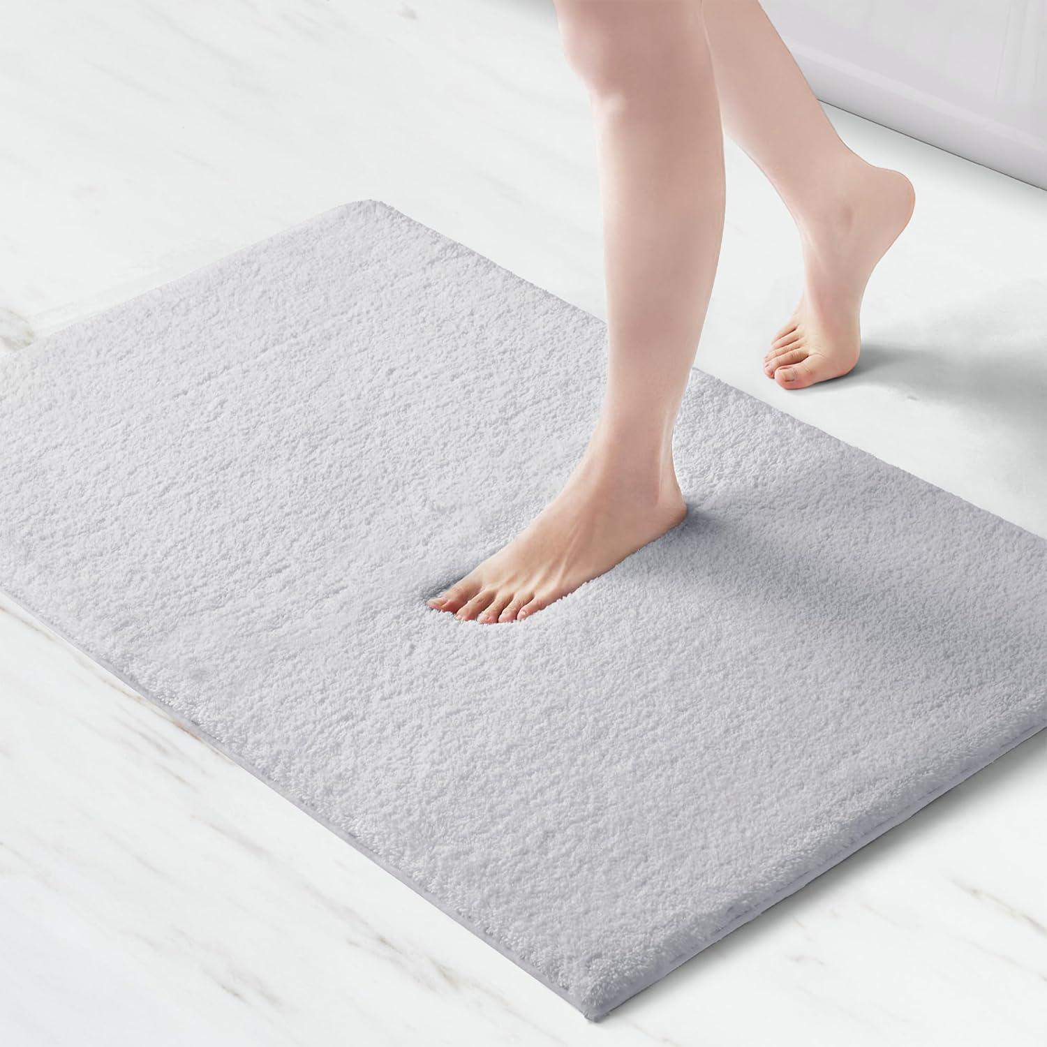 Madison Park Signature Marshmallow Quick Dry Bath Rug with Non-Slip Backing