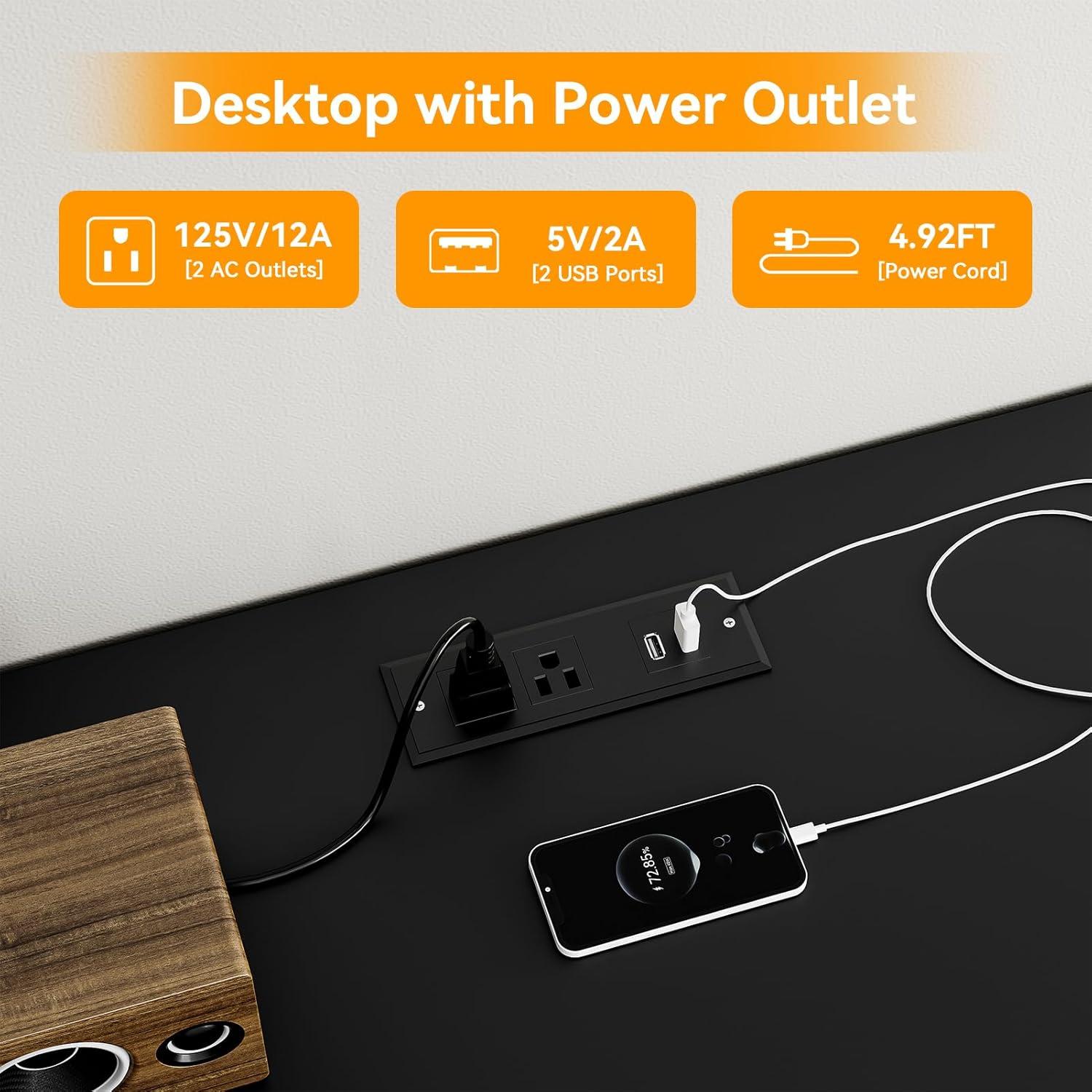 8 Deep Drawer Black Dresser for Bedroom with Charging Station and LED Lights, 59" TV Dresser Wooden Large Long Dresser, Modern Chest of Drawers Storage Organizer for Closet, Living Room