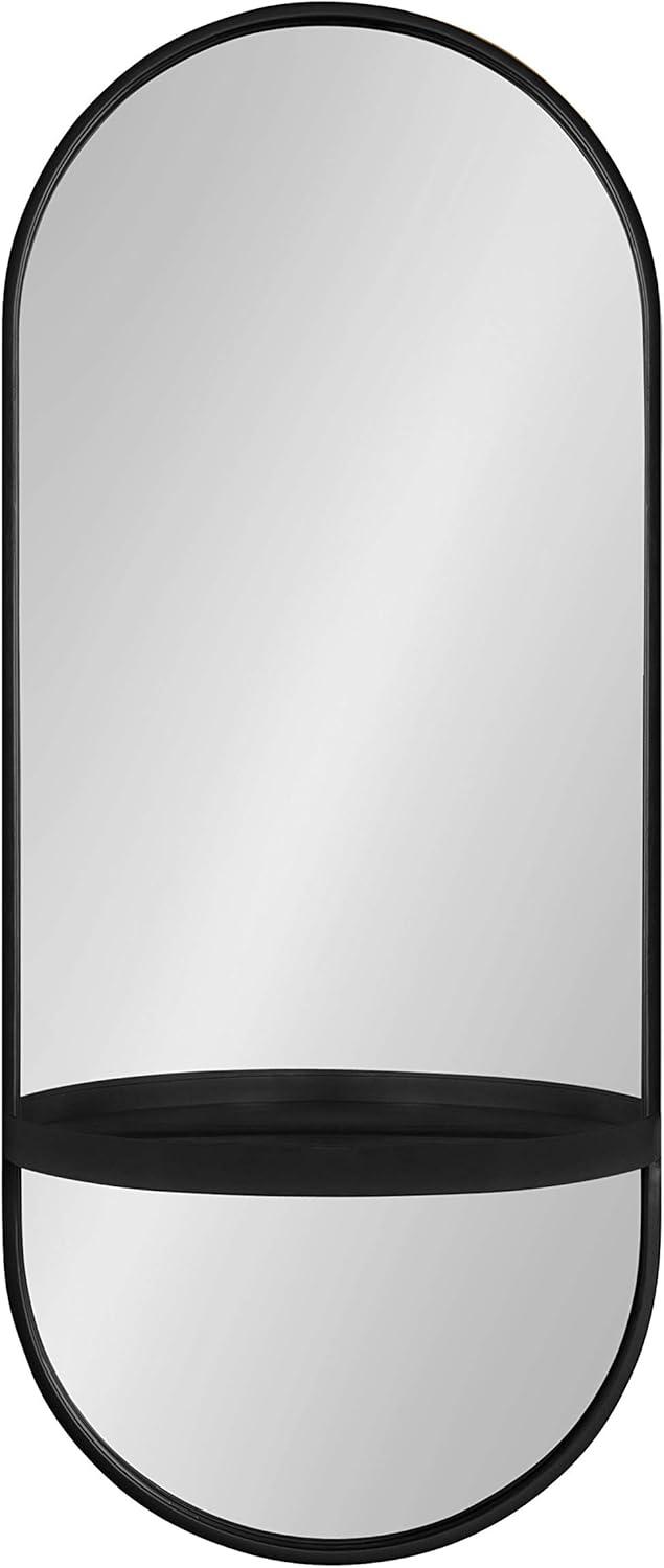 Lumi Metal Flat Mirror with Shelves