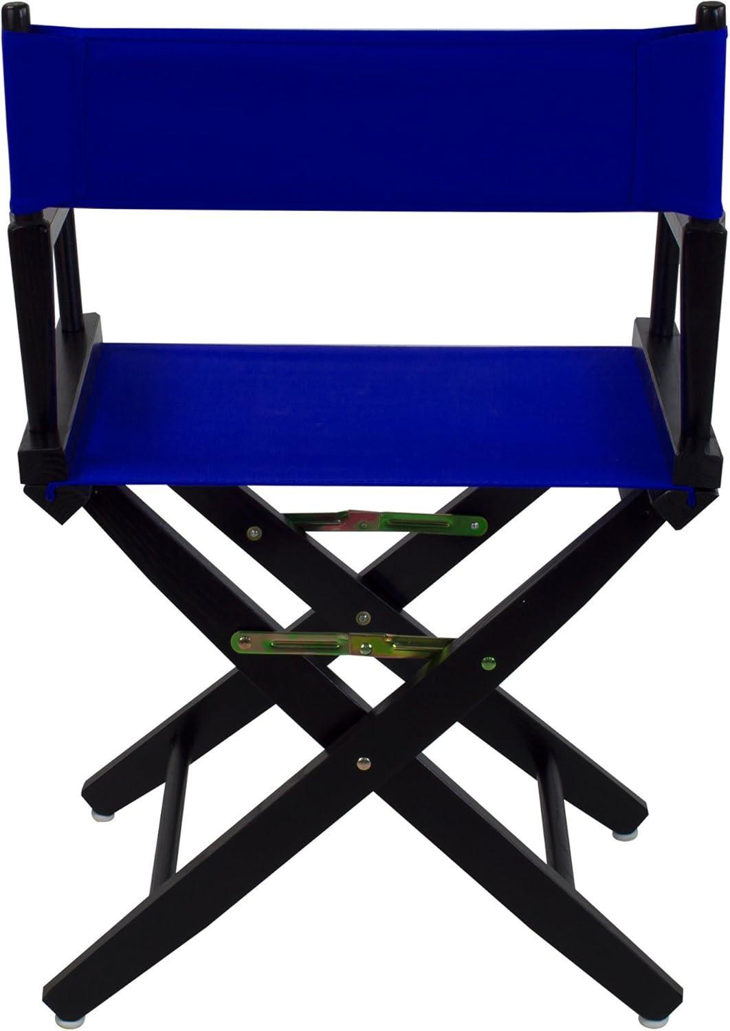 206-02-032-13 18 in. Extra-Wide Premium Directors Chair, Black Frame with Royal Blue Color Cover