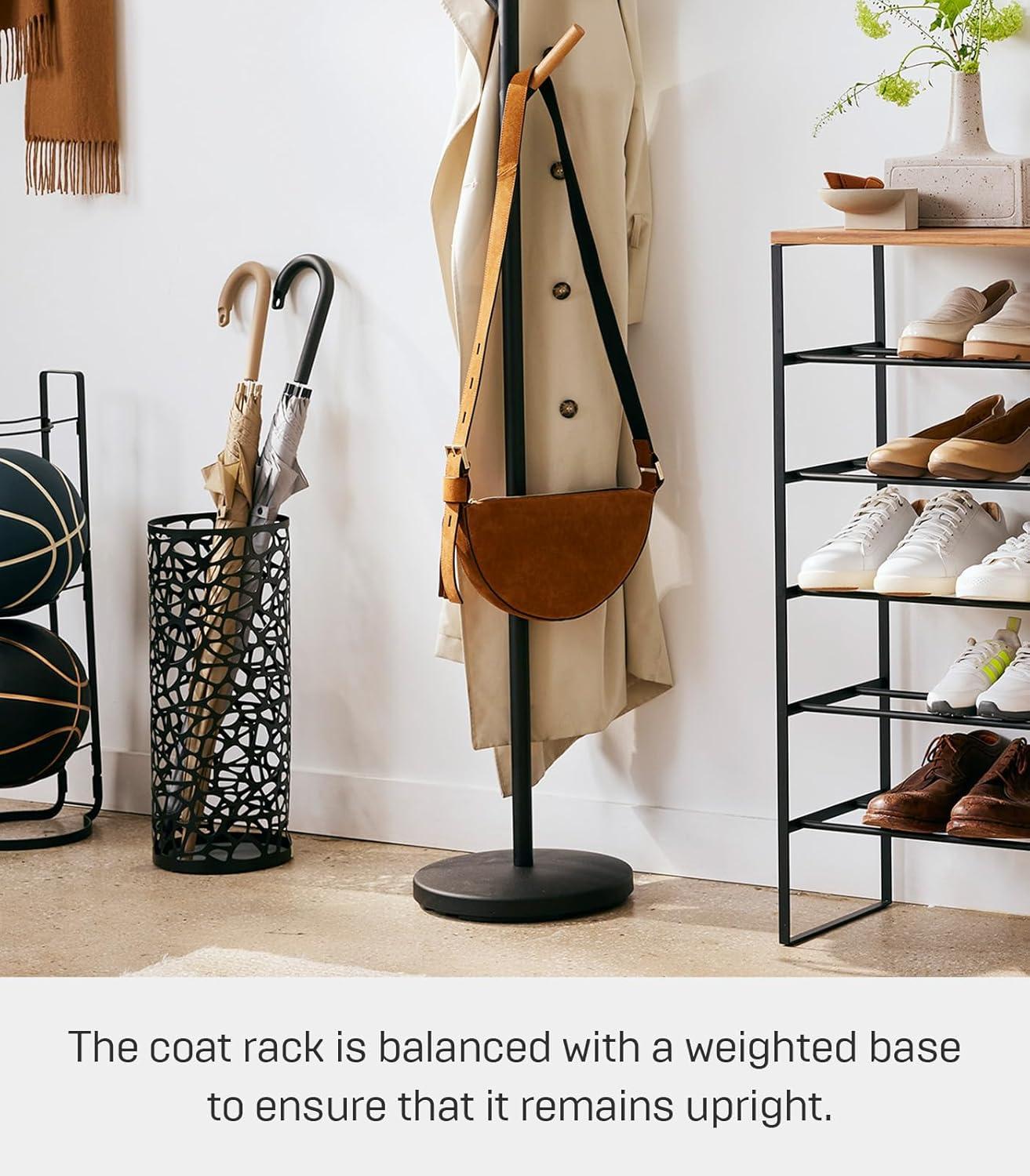 Yamazaki Home Coat Hanger, Steel, Weighted Base