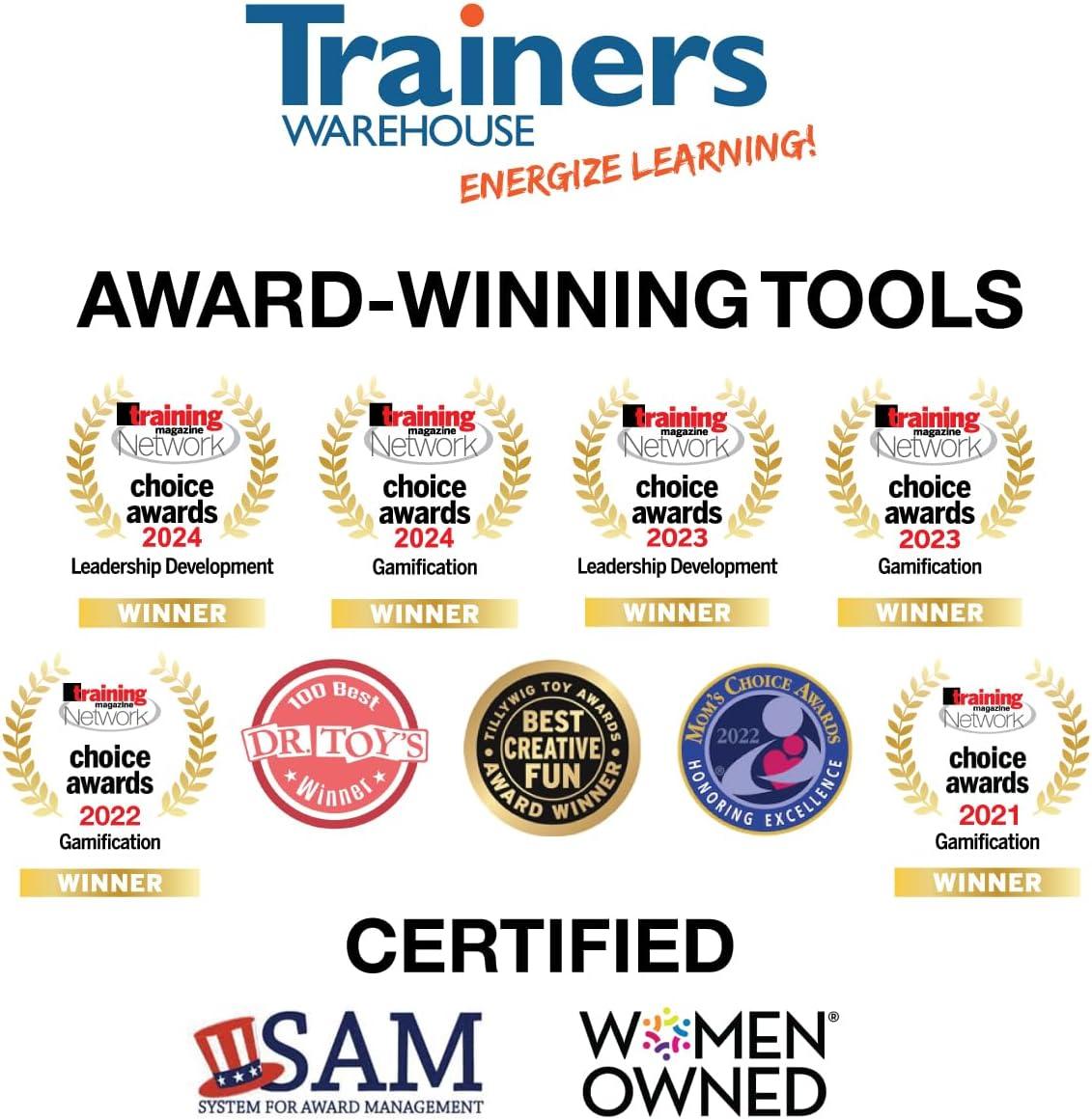 Trainers Warehouse Reusable Dry-Erase Name Tents Whiteboard, 12 Set