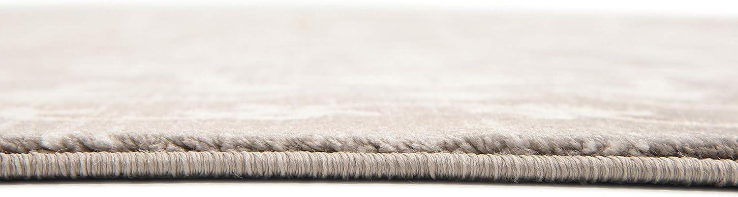 Light Gray Abstract Synthetic Easy Care Stain-Resistant Area Rug 10' x 13'